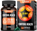 Cortisol Supplement for Women, 25-in-1 Cortisol Reducer for Women ' Men, Cortisol Supplements for Men with Ashwagandha, Rhodiola Rosea, L-Theanine, for Mood, Focus, Sleep Support, 30 Capsules