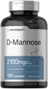 Horbäach D-Mannose TENIDO 2100mg ANTE 120 cápsulas TENIDO Potency más alta ANTE NO GMO &amp; Gluten Free Supplement