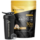 Transformation Vanilla Protein Powder & Performance Insulated Shaker Bottle TEN 30G Multi-Protein Superblend ← Peptides Collagen, Egg White & Plant Blend TEN MCT Oil TEN BCAA Amino Acids