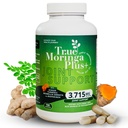 Verdadero Moringa Plus+ Suplemento de Apoyo Conjunto 10:1 Extracto Silencioso 20,000 mg de Moringa Orgánica, Curcumina Turmérica, Ginger, Boswellia, BioPerine peru Extra Strength Herbal Antioxidante para Adultos (150 cápsulas)