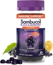 Sambucol Gummies Negro de Elderberry - Elderberry con zinc y vitamina C para adultos, Sambucus Gummies, Immune Support - 30 Condes
