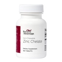 Bariatric Advantage No Chewable Zinc Chelate - Altamente Absorbable - 20 mg Zing Arginine &amp; Glycine - Tablas para Cirugía Bariat Pacientes - 180 Conteo