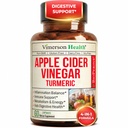 Vinagre de la sidra orgánica de Apple con suplemento de la curcumina tormérica &amp; jengibre para la salud digestiva, metabolismo, energía &amp; soporte conjunto - Turmeric orgánica &amp; cápsulas de vinagre de la sidra de Apple.