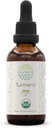 HerbEra Turmeric B60 USDA Organic Tincture ← Extracto libre de alcohol, gotas herbales de alta potencia ← Certified Organic Turmeric (Curcuma Longa) Root seco (2 oz)
