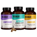 Mushrooms FreshCapital Popular Bundle, Capsules (Lions Mane, Cordyceps, Ultimate Mushroom Complex) Capsules