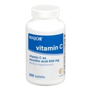 MAJOR Vitamina C-500 mg Ácido Ascórbico - Nueva Fórmula - Vitamina C Tabletas - Suplemento dietético - 300 Conde (1 Pack)