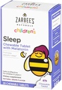 Zarbee's Kids 1mg Melatonin Chewable Tablet, Drug-Free &amp; Effective Sleep Supplement, Easy to Take Natural Grape Flavor Tablets for Children Ages 3 and Up, 30 Count