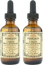 SVASTHYA BODY &amp; MIND Liquid Melatonin - Promociona el sueño natural - Alcohol gratis para adultos y niños, hecho en EE.UU., 2 oz, Pack de 2
