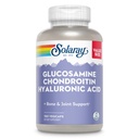 SOLARAY Glucosamina Chondroitin Ácido hialurónico, Hueso sano y Soporte Conjunto Suplemento Más Vitamina C para la absorción mejorada, Lab Verificado, Garantía de 60 días, 60 Servimientos, 180 VegCaps