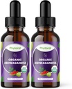 Phytoral Organic Ashwagandha Liquid Drops for Adults - Potent Liquid Ashwagandha Root Extract for Energy and Mood Support - Tincture Vegan Non-GMO Gluten " Alcohol-Free (240 Servings)