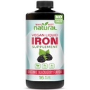 ¿Por qué no suplemento natural de hierro líquido para mujeres, hombres y niños, fórmula vegana para la anemia, azúcar libre, vegano, no GMO, sabor orgánico de cereza 16 Fl Oz
