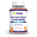 Manijas de vinagre de manzana con la madre, sin gluten, vegano, hecho con granada, hoja de remolacha y vitamina B12 para la energía - 60 gomas de sabor de manzana no GMO, hasta 2 meses de suministro
