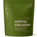 FKRO Matcha Collagen Powder w Biotina, ácido hialurónico & vitamina C - Cabello saludable, piel " uñas - Tipo natural I " III Polvo de colágeno hidrolizado, Tarta de Matcha sin mancha - 22 piezas, 7.9oz