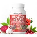 Corazón saludable - Promueve Circulación sana del colesterol " Presión sanguínea - Cortisol - Arteries - LDL - HDL - CoQ10 - Hawthorne - Hoja de remo - Ajo - Hoja de oliva - Hibiscus - 60 Conde
