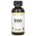 California Gold Nutrition Iron, como Ferrous Bisglycinate Chelate y Yellow Dock Root, 4 fl oz (118 ml)