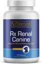 Rix Vitaminas Rx Renal Canine Kidney Support for Dogs - Milk Thistle Extract, Green Tea, & Cordyceps Capsules for Dogs - Dog Kidney Support Supplement - 120 ct