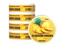 LyvWel 56mg Caffeine Energy Pouches – Pineapple – Clean Energy & Focus Boost with Guarana – 5-Pack with 16 Pouches Per Can (80 Total)