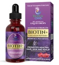 Maximum Strength 165,000mcg Liquid Biotin " Collagen Drops – Vitaminas para el crecimiento del cabello para hombres y mujeres – apoya el cabello sano, la piel radiante " fuertes uñas – 98% Absorción, No GMO, 60 Servimientos