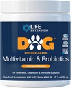 Extensión de la vida Perro Multivitamina &amp; Probióticos - Suplemento de alimentos para perros para la salud general, la digestión y el apoyo inmunológico - Vitaminas, Blend Probiótico, Colostrum (Bovino) - 90 Mandíbulas suaves