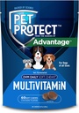 Pet Protect Dog Multivitamin, Vet-Formulated DVM Daily Soft Chews, soporta salud continua y bienestar, Chicken-Flavor (60 Conde)