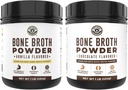 Costa izquierda Rendimiento Vainilla Bone Broth Protein Powder, 16oz + Bono de Chocolate Broth Protein Powder 16oz