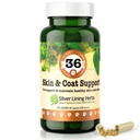 Herbs de forja de plata 36 Canine Skin &amp; Coat Support - Natural Herbal Suplemento para Fortify Dogs Against The Environment - Herbal Skin and Coat Supplement for Dogs - 90 Capsules
