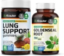 BIO KRAUTER Lung Support 60 Gummies &amp; Goldenseal 100 cápsulas