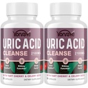 Uric Acid Cleanse " Detox with Tart Cherry, Celery Seed Uric Acid Suplemento – Uric Acid Levels, Joint, Kidney and Sleep – 90 Veggie Capsules(2 Bottle)