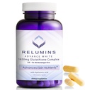 Reluminas Glutathione Suplemento - 1650mg Reducido Complejo Glutathione con Ácido Lipoico alfa, Rosa HIPS, Riboflavin, &amp; Vitamina E, Hecho en EE.UU. - 90 cápsulas vegetales x 1 Botella - Blend propietario