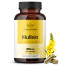 HERBAMAMA Mullein Leaf Capsules - 1200mg Mullein Leaf Extract for Lung Detox Support - Vegan, non-GMO Respiratory Lung Cleanse Suplemento