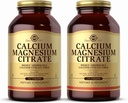 Citrato de magnesio Solgar Calcio, 250 Tabletas (Pack of 2) - Soportes Huesos saludables " Dientes - Musculoesquelético " Apoyo al sistema nervioso - Altamente Absorbable - No OGM y Vegan - 100 Servicios totales