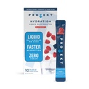 PROTEKT Electrolyte Packets para la recuperación " Hydration ¦ Organic " Sugar-Free Electrolytes Drinks TEN Works Faster Than Powder Drink ← On-The-Go Liquid Hydration Drink ¦ Raspberry, 10 Pack