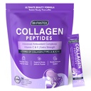 DRFOSTER Collagen-Peptides-Powder-Packets - Multi Tipo I II III V X Collagen para Mujeres con Blend Antioxidante + Vitamina C &amp; E para la piel, el pelo, la uñas " Conjunto, No GMO, 30 Stick Packs
