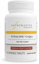 Terapéutica Integrativa Vitaline CoQ10 100 mg - Suplemento de Apoyo a la Salud del Cerebro para Adultos* - Apoya la Salud del Corazón* - sin lácteos - Frutas Tropicales Saborada, 30 Tablas Chewable (30 Serviciones)