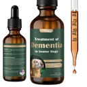 Suplementos para perros mayores para la salud cerebral " Apoyo al sistema nervioso, Suplemento para perros, suplemento de demencia para calmar " , discursos que se pierden, retiro social - 59 ML