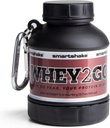 Smartshake Whey2Go Black Protein Powder Storage Container 50g – BPA Free Shaker Bottle Funnel para Whey Protein Powder + Protein Shakes 110ml, DC Comics Regalos de Batman para Hombres (Negro)
