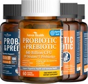 Optimal Gut Health Bundle for The Whole Family: 100 Billion Probiotics & 60 Billion Probiotics for Gut Digestive & Immune Health Pack4 Pack