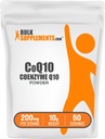 BulkSupplements.com Coenzyme Q10 Powder - Coenzyme Q10 200mg Suplemento, Suplemento Nutricional - Gluten Free, 200mg por Serving, 10g (0.35 oz) (Pack of 1)