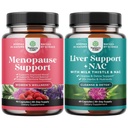 Bundle of Menopause Supplement for Women with Dong Quai, Vitex Chaste Berry " Black Cohosh and Liver Support NAC Supplement with Milk Thistle, Artichoke, Choline " Beetroot for Detox " Repair