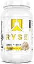 Polvo de proteína cargada RYSE - Manteca de maní de vainilla - 25g Whey Protein Isolate " Concentrate with Prebiotic Fiber " MCTs - Low Carb, Low Sugar, Digestive-Friendly - 27 Servings / 2 lb Tub