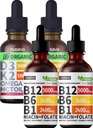 NUSAVA Vitamina B12 Liquid Drops and Strawberry Flavored D3 K2 Bundle - Potent Liquid Vitamins for Heart, Joint, Energy, &amp; Immune Support - Non-GMO, Gluten-Free, 2pk Every