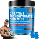 Cretina Monohydrate Gummies - 5g de Monohidrato de Creatina por Serving- Incrementar Fuerza y Construir Muscle, Sugar Gratis, Vegan, Blueberry Flavor, Cada botella/120 Capsules, para Hombres &amp; Mujeres (1)