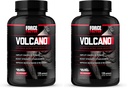 Volcán de Factor de Fuerza Pre Workout Nitric Oxide Booster Suplemento para Hombres con Creatina y L-Citrulline para Boost y Energía, Ayuda a construir músculo, mejor bomba y entrenamiento, 120 cápsulas (Pack de 2)