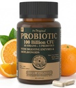 Probióticos con Prebióticos para Hombres y Mujeres - 35 Strains Probióticos 100 Billones CFU para Salud Gut y Digestiva, Vegan Acidophilus Probiótico Suplemento, No GMO Raw Probiótico 60 cápsulas