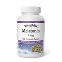 Stress-Relax Melatonin 1 mg por Factores Naturales, Asistencia Natural para el sueño, Reinicie el ciclo del sueño, 180 comprimidos masticables (180 porciones), Peppermint Flavor