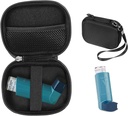 CaseSack Asthma Inhaler Holder case, Compacto y robusto caso para Inhalador Handy para Adultos y Niños, con Habitaciones para Píldoras y Otros Esenciales (Negro)