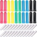 24 Pcs Aromaterapia de aceite esencial Inhalador, Refillable Nasal Inhaler Blanks with Unscented Wicks, Assorted Colors