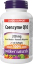 Webber Naturals Coenzyme Q10 (CoQ10) 200 mg, 60 Softgels, Suplemento Antioxidante de alta potencia, para la salud cardíaca y la producción de energía celular, 60 Day Supply, Gluten Free