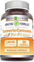 Amazing Formulas Curcumin Turmeric con Bioperine 3000 mg Por Serving  durable 90 Veggie Capsules Suplemento Silencio No-GMO TEN Gluten Free TEN Made in USA