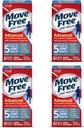 Move Free Advanced Plus MSM y Vitamina D3, 80 tabletas - Suplemento Conjunto de Salud con Glucosamina y Condroitina (Pack of 4)
